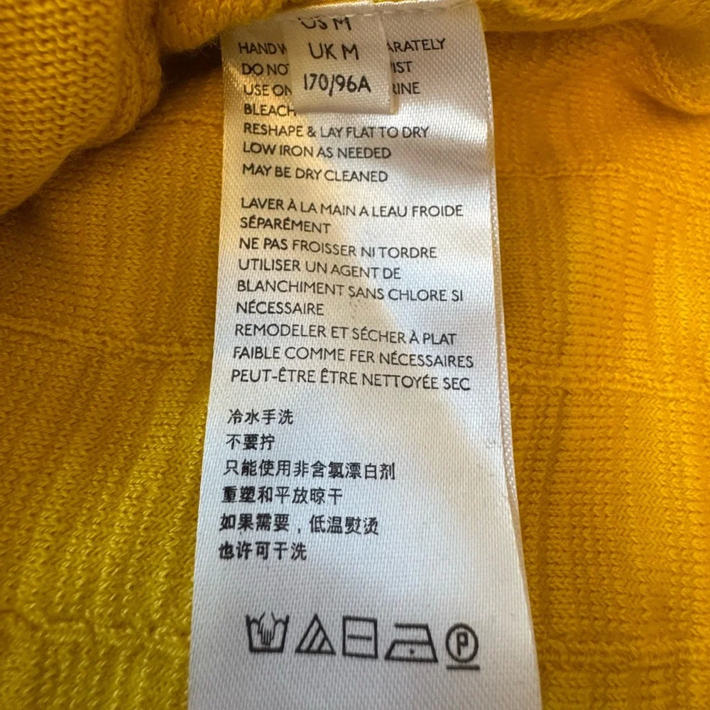 Free People Beach Sunny Yellow Button Down Bomber Cardigan M - Picture 10 of 10